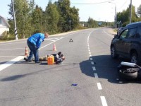 В Конаковском районе опрокинувшийся мотоцикл "остановил" внедорожник - новости ТИА