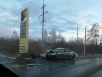 В Тверской области машина врезалась в автозаправку - новости ТИА