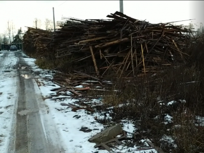 Предприниматель устроил свалку из древесных отходов прямо у дороги - Новости ТИА