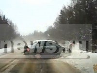 Авария под Конаково или пример того, как заносит на снежных дорогах - Народные Новости ТИА