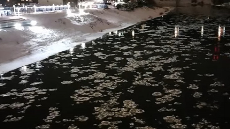 Что-то непонятное плывет по Волге во Ржеве - народные новости ТИА